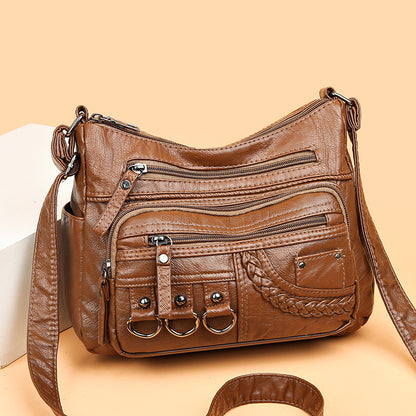 Women's Fashion Handbag, Multi Layer Shoulder Bag, Messenger Purse, Crossbody Bag for Work and Travel