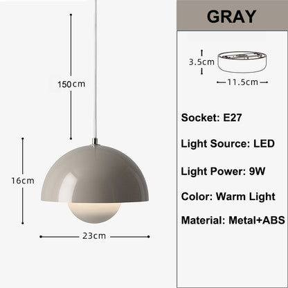 Modern Bud Pendant Light Creative Chandelier Multi Color Optional Indoor Lighting For Bedroom Study 7