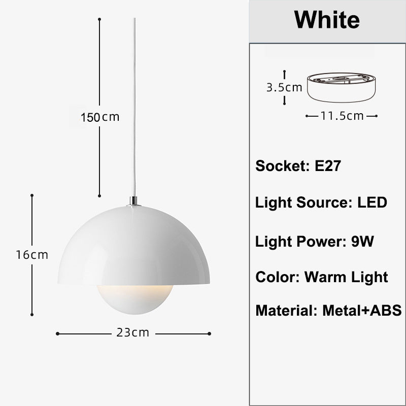 Modern Bud Pendant Light Creative Chandelier Multi Color Optional Indoor Lighting For Bedroom Study 8