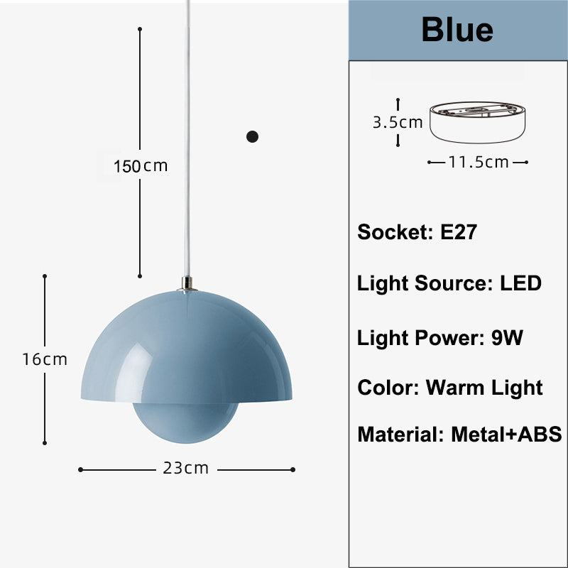 Modern Bud Pendant Light Creative Chandelier Multi Color Optional Indoor Lighting For Bedroom Study 10