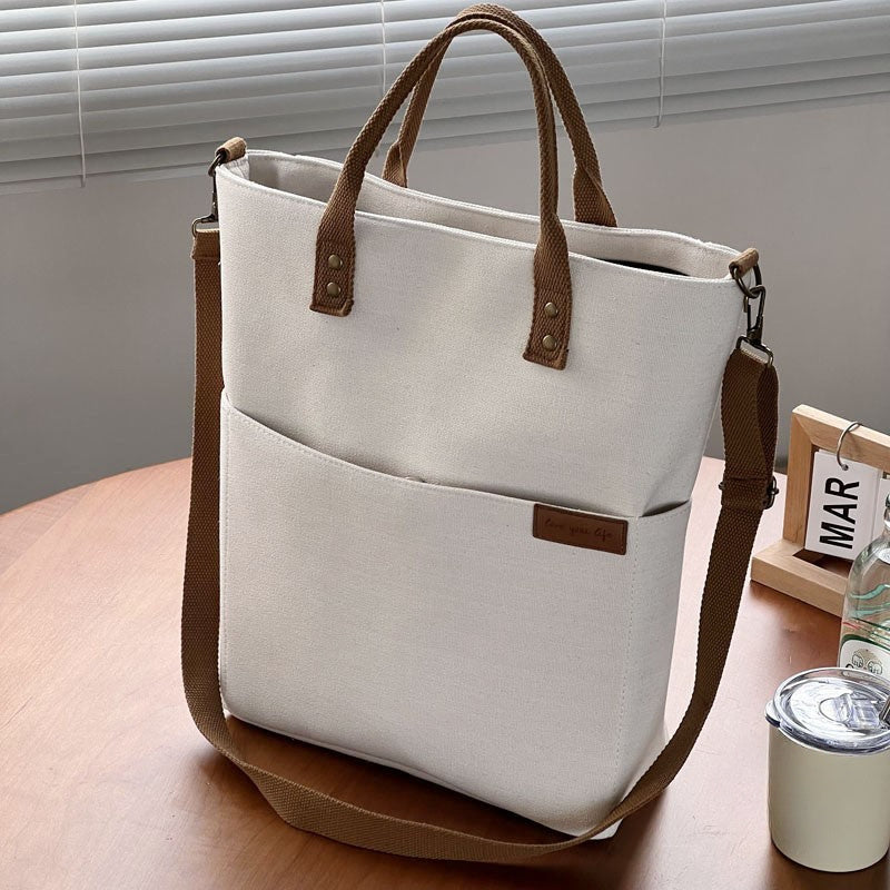 European Style Canvas Tote Bag High Quality Shoulder Bag Everyday Versatile Crossbody With Zipper C 2