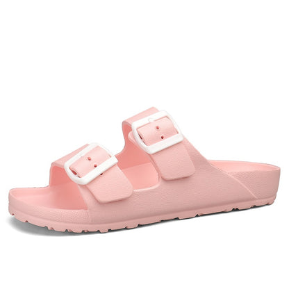 Mens Summer Adjustable EVA Cloud Slides, Soft, Non-Slip Lightweight Beach Sandals with Flat Comfort Design