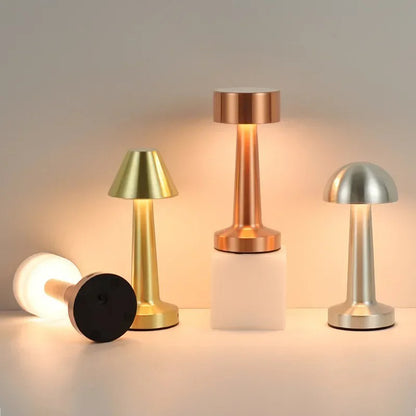 Rechargeable Table Lamp Metal Touch Sensor LED Desk Light For Bedroom Nightstand Coffee Table Decor 2