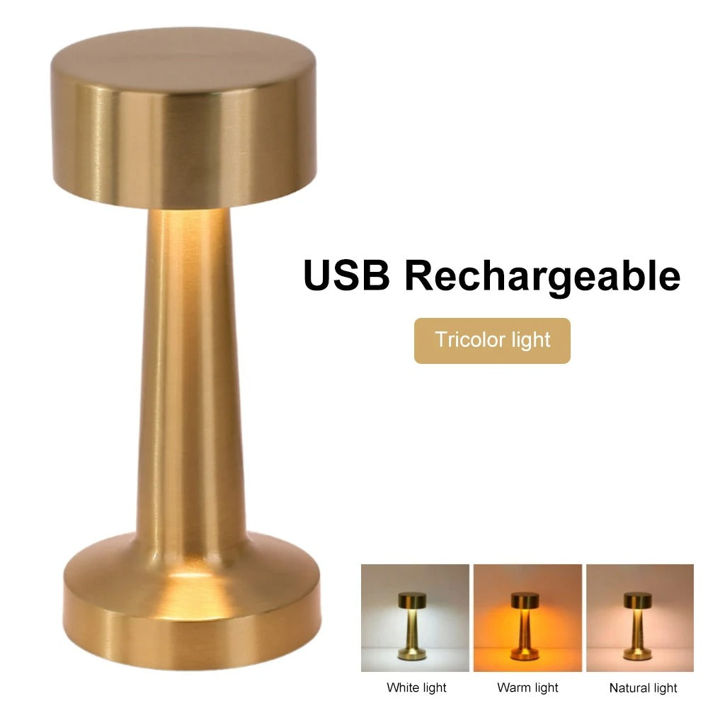 Rechargeable Table Lamp Metal Touch Sensor LED Desk Light For Bedroom Nightstand Coffee Table Decor 11