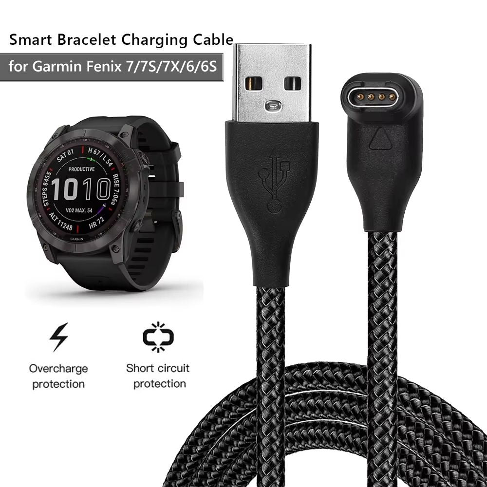 Premium USB Charging Cable for Garmin Fenix & Forerunner Series – Fast, Reliable Data Cord Charger for Smartwatch Perfor