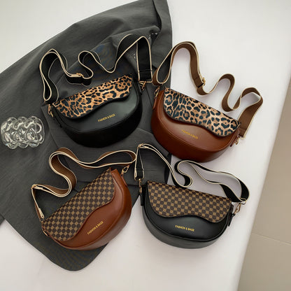 Ladies Fashionable Handbag, Faux Leather Shoulder Bag, Messenger Bag, Stylish Saddle Bag for Women