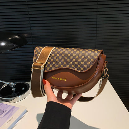 Ladies Fashionable Handbag, Faux Leather Shoulder Bag, Messenger Bag, Stylish Saddle Bag for Women