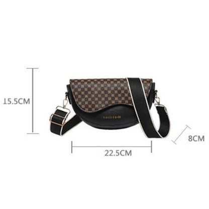 Ladies Fashionable Handbag, Faux Leather Shoulder Bag, Messenger Bag, Stylish Saddle Bag for Women