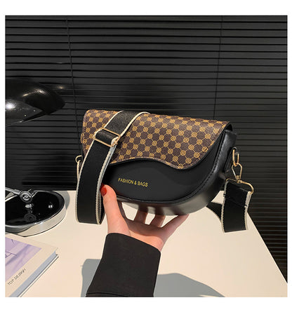 Ladies Fashionable Handbag, Faux Leather Shoulder Bag, Messenger Bag, Stylish Saddle Bag for Women