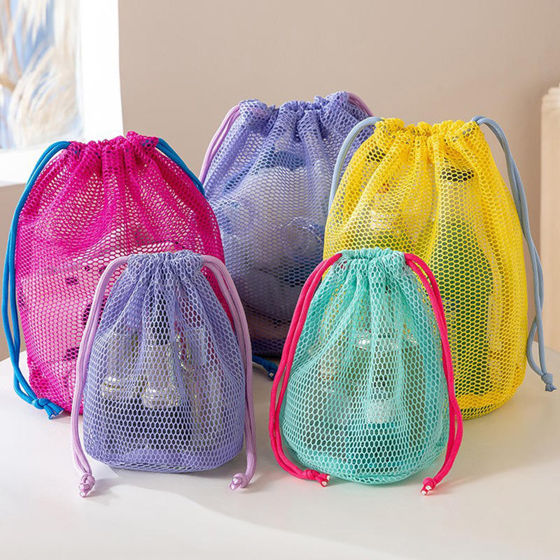 Storage Pouch Bag Travel Nylon Mesh Drawstring Makeup Bag Outdoor Activity Pouch For Digital Produc 1