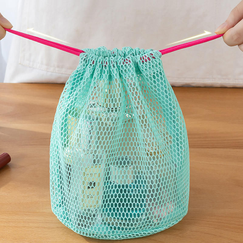 Storage Pouch Bag Travel Nylon Mesh Drawstring Makeup Bag Outdoor Activity Pouch For Digital Produc 3
