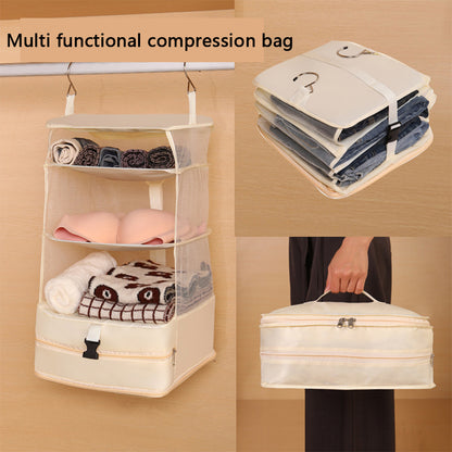 Dormitory Wardrobe Storage Artifact, Hanging Multi Functional Travel Bag, Underwear Socks Compression Organizer