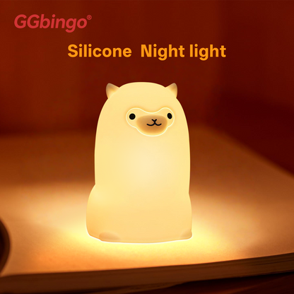 Silicone Stress Relief Pat Duck Lamp, Cute Pear Night Light, Dimmable, USB Rechargeable Touch Control