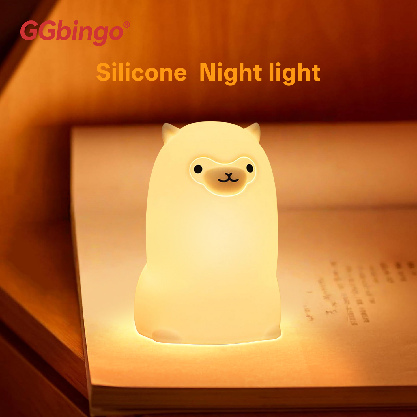 Silicone Stress Relief Pat Duck Lamp, Cute Pear Night Light, Dimmable, USB Rechargeable Touch Control