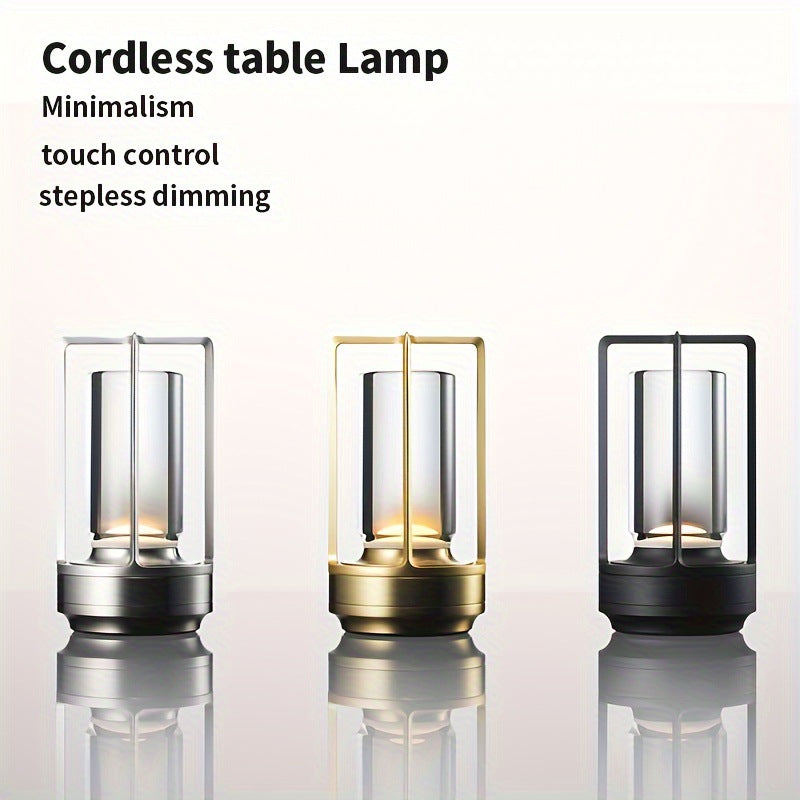 Rechargeable Wireless Table Lamp LED Touch Sensor Night Light Desktop Reading Lamp For Bedroom Bar  3