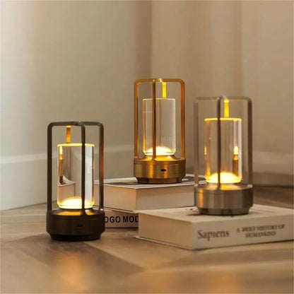 Rechargeable Wireless Table Lamp LED Touch Sensor Night Light Desktop Reading Lamp For Bedroom Bar  5
