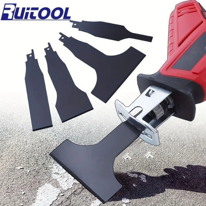 Heavy Duty Four Piece Reciprocating Saw Scraper Blade Set for Tile Putty Wood Wall Cleaning
