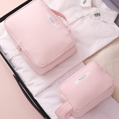 Large Capacity Travel Washing Bag, Ladies Portable High Appearance Cosmetic Bag, Three Dimensional Makeup Storage Bag