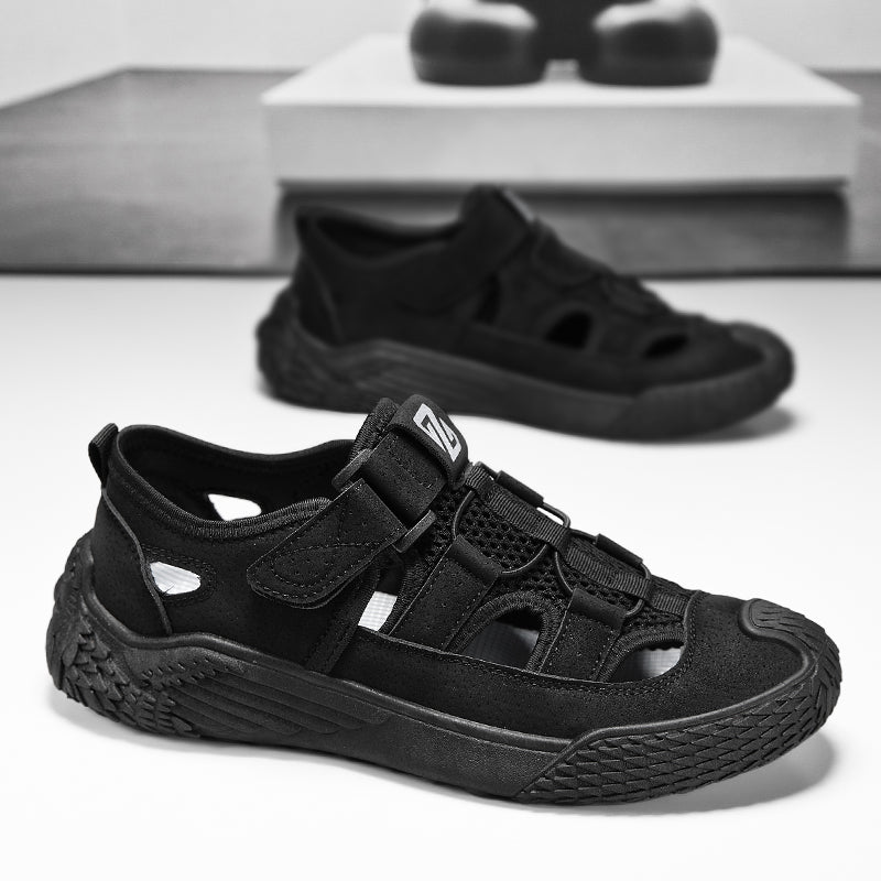 Mens Breathable Leather Hiking Shoes Lightweight Outdoor NonSlip Mesh Footwear For Comfortable Summ 6