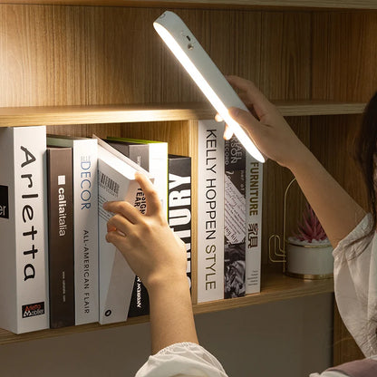 USB Rechargeable Desk Lamp, Magnetic LED Night Light with Dimming, Office Reading Lamp for Study, Computer Stand Light
