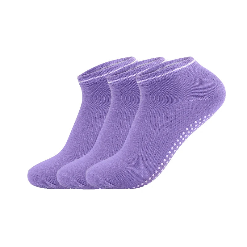 Womens Yoga Socks With NonSlip Grips  Straps Cotton Bandage Pilates Barre Dance Socks For Barefoot  4