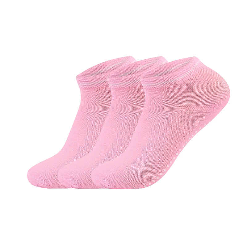 Womens Yoga Socks with Non-Slip Grips & Straps, Cotton Bandage Pilates Barre Dance Socks for Barefoot Workouts