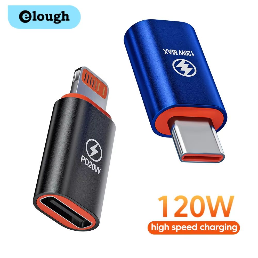 20W/120W Type-C to Lightning PD Fast Charging Adapter – USB-C Female to Lightning Male Converter for iPhone 13 & Later