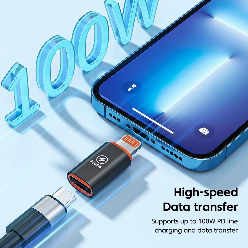 20W120W TypeC To Lightning PD Fast Charging Adapter  USBC Female To Lightning Male Converter For IP 1