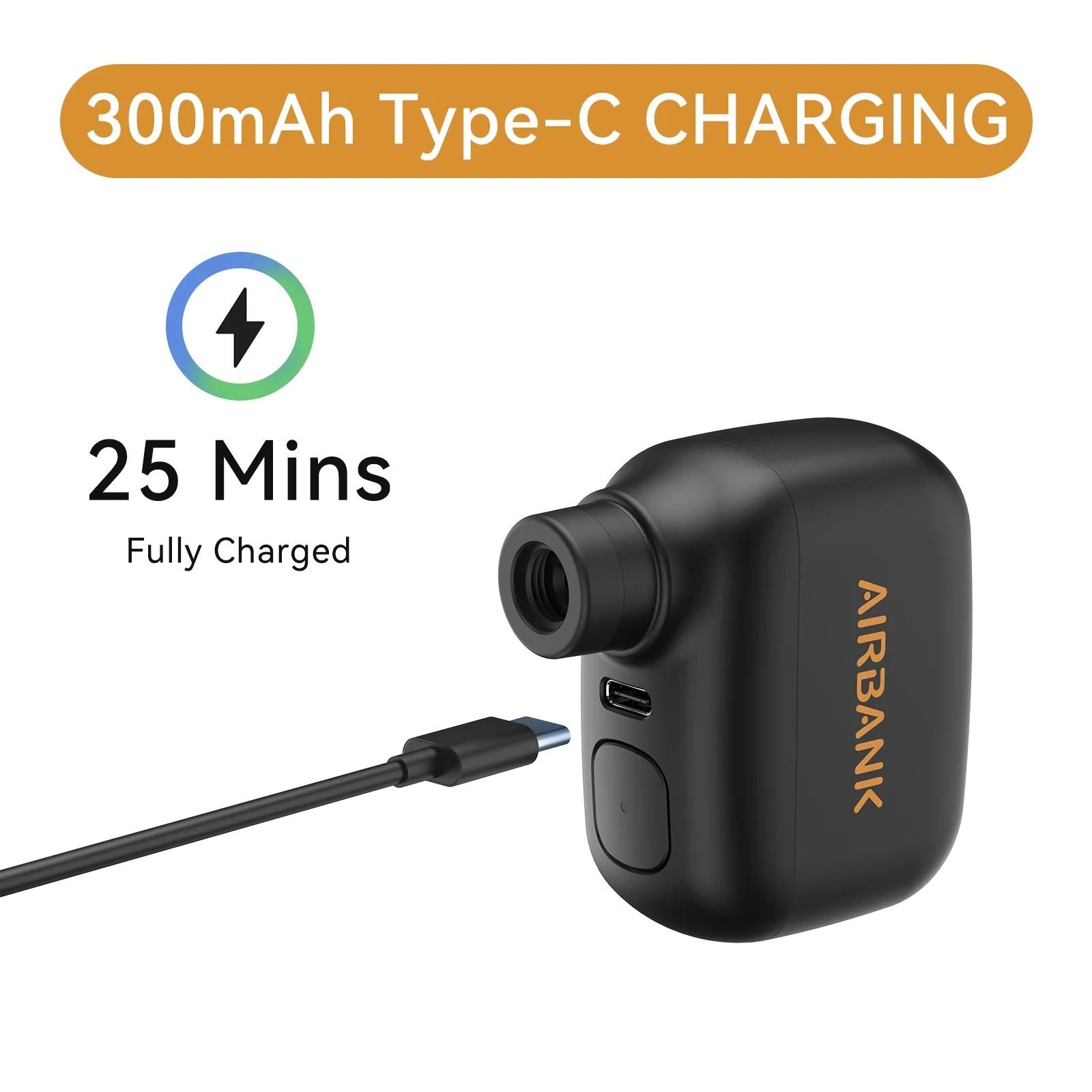 AIRBANK Pocket SE Mini Portable Electric Bicycle Pump With Fast Charging And Valve Compatibility 4