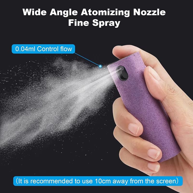 Mini Screen Cleaner Spray With Microfiber Cloth  Portable Phone  Tablet Cleaning Kit For IPhone IPa 2