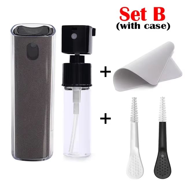 Mini Screen Cleaner Spray With Microfiber Cloth  Portable Phone  Tablet Cleaning Kit For IPhone IPa 12