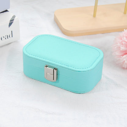 Korean Portable Jewelry Storage Box, Simple Snap Button Earrings Organizer, Necklace Ring Travel Jewelry Case