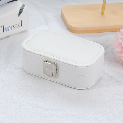 Korean Portable Jewelry Storage Box, Simple Snap Button Earrings Organizer, Necklace Ring Travel Jewelry Case