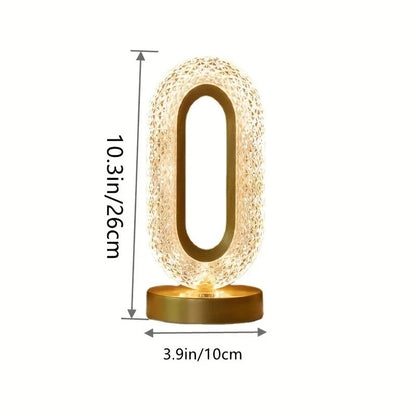 Creative 3D Track Crystal Table Lamp, USB Charging Night Light for Bedroom, Office, Living Room, Party Decoration