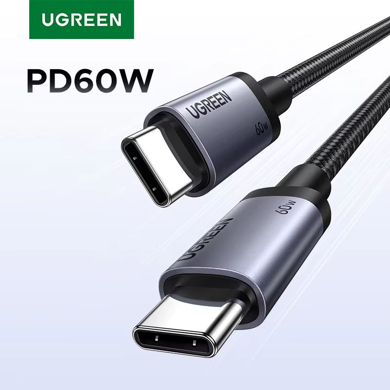 UGREEN USB-C PD60W Fast Charging Cable – High-Speed Data & Power Delivery Cord for iPhone 17/16/15, Samsung S25/S24, iPa