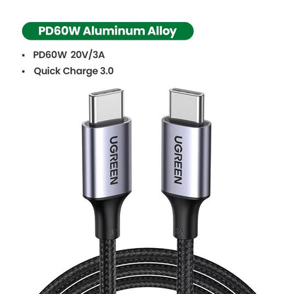 UGREEN USBC PD60W Fast Charging Cable  HighSpeed Data  Power Delivery Cord For IPhone 171615 Samsun 9