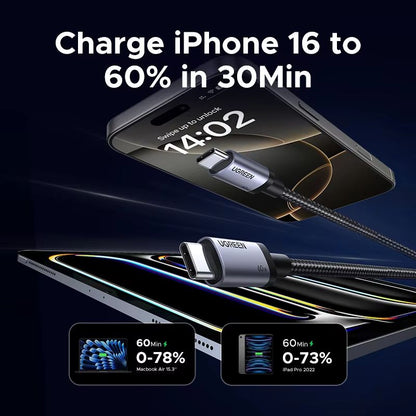 UGREEN USBC PD60W Fast Charging Cable  HighSpeed Data  Power Delivery Cord For IPhone 171615 Samsun 1