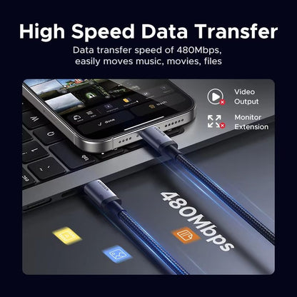 UGREEN USBC PD60W Fast Charging Cable  HighSpeed Data  Power Delivery Cord For IPhone 171615 Samsun 2