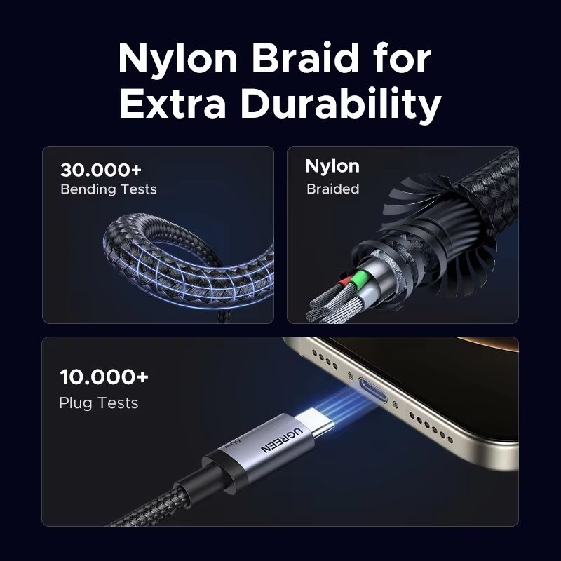UGREEN USBC PD60W Fast Charging Cable  HighSpeed Data  Power Delivery Cord For IPhone 171615 Samsun 4