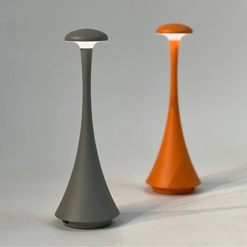 Rechargeable Mushroom Table Lamp, Wireless Touch Control, USB C Desk Lamp, Creative Atmosphere Light