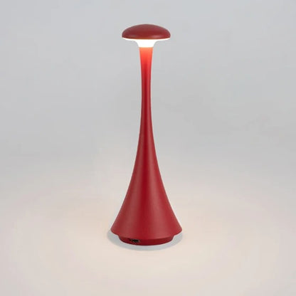 Rechargeable Mushroom Table Lamp, Wireless Touch Control, USB C Desk Lamp, Creative Atmosphere Light