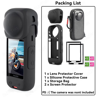 Lens Protection Kit For Insta360 X5X4  AntiScratch Lens Guards Screen Protector Film  Storage Bag 12