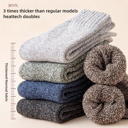 Blended Cashmere Mens MidCalf Thermal Terry Socks Thick Winter FleeceLined Towel Socks For Ultimate 3