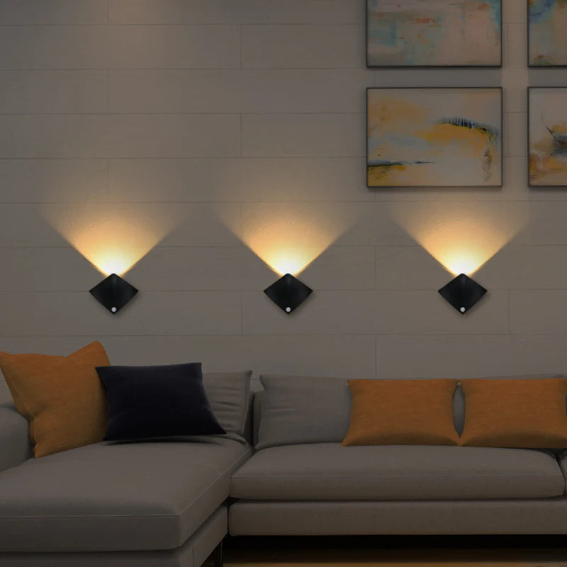 Wireless Portable Lamp Rechargeable Wall Sconces With Motion Sensor LED Night Light For Bedroom Liv 1
