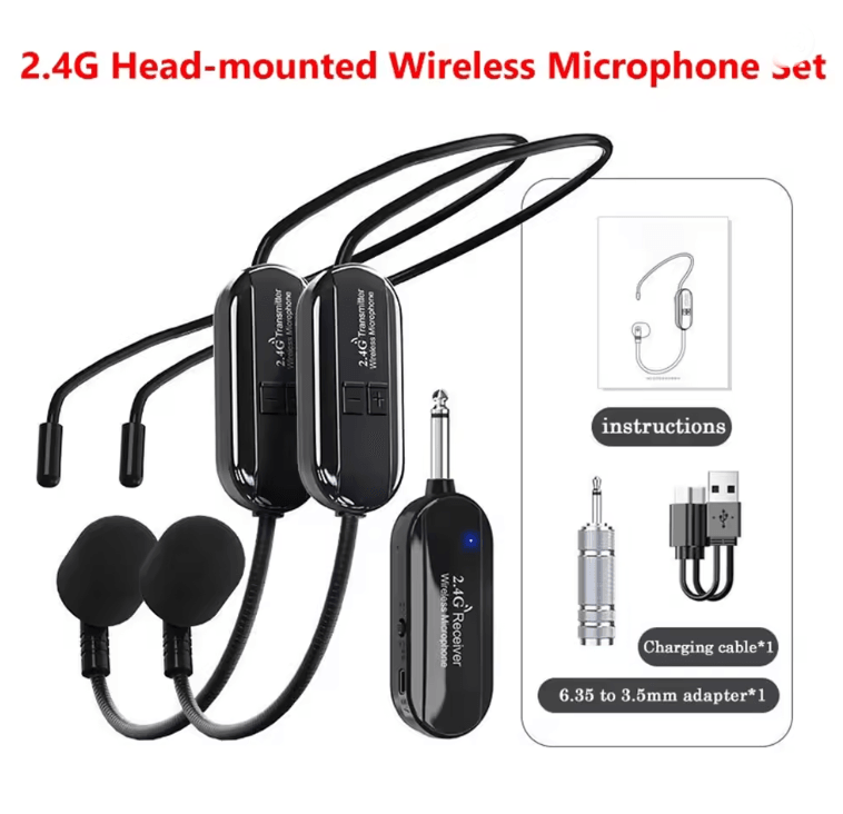 ClearVoice 24G Wireless Headset Microphone Kit For Teaching Stage And Fitness 5