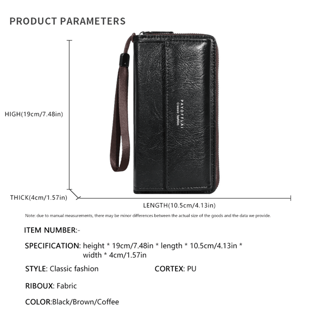UrbanCraft Mens PU Leather Zipper Wallet And Clutch Bag 2
