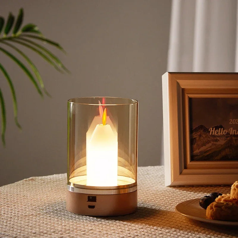 Motion Sensor Night Light, with Warm Candlelight Atmosphere, USB Charging, Manual Scanning, Automatic Switch, Home Decor