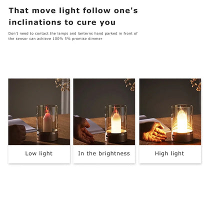 Motion Sensor Night Light, with Warm Candlelight Atmosphere, USB Charging, Manual Scanning, Automatic Switch, Home Decor