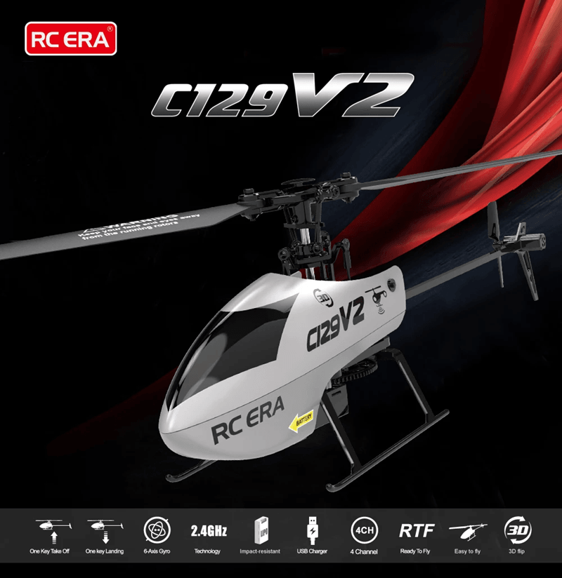SkySurge C129V2 RC Helicopter with 6 Axis Gyroscope and 3D Flip Control
