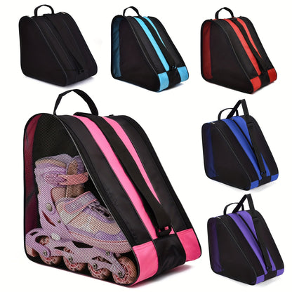 ThreeLayer Large Capacity Skate Storage Bag Handheld Thickened Skate Bag Adjustable Shoulder Strap  4